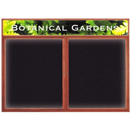 United Visual Products Open Faced Traditional Rounded Corkboard UV641ARC-SATIN-COBACC